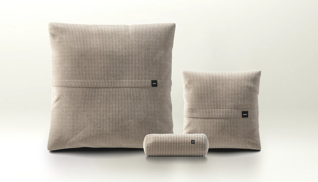 pillow set 2 - cord velour - platinum