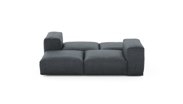 Preset double lounger - pique - dark grey - 199cm x 168cm