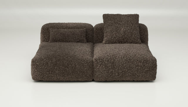 vetsak | Sofa Set 01 Medium - doodle - cacao | Modular Sofa | 2.5 Seater