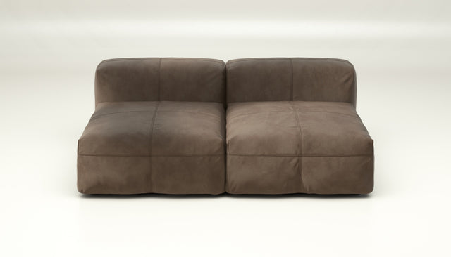 vetsak | Sofa Set 01 Medium - leather - cacao | Modular Sofa | 2.5 Seater