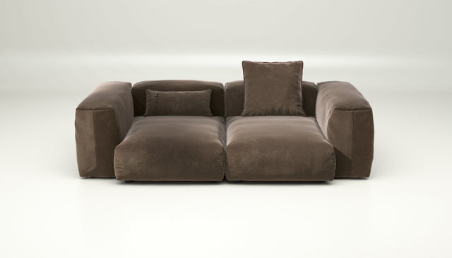vetsak | Sofa Set 02 Medium - suave - espresso | Modular Sofa | 2.5 Seater | Big Sofa