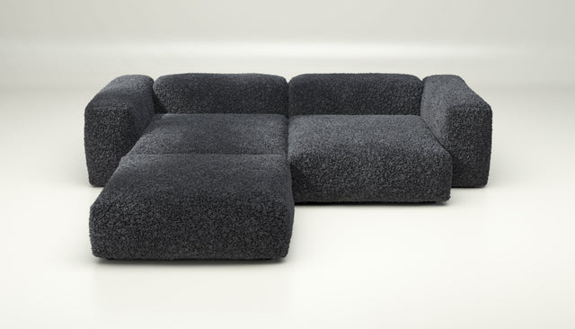 vetsak | Sofa Set 03 - doodle - dark grey | Modular Sofa | 3.5 Seater | Big Sofa | Corner Sofa