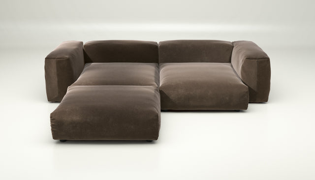 vetsak | Sofa Set 03 - suave - espresso | Modular Sofa | 3.5 Seater | Big Sofa | Corner Sofa