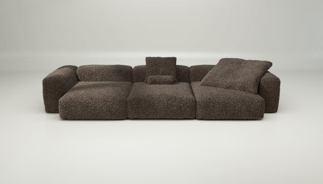 vetsak | Sofa Set 05 - doodle - cacao | Modular Sofa | 5 Seater | Big Sofa | Corner Sofa