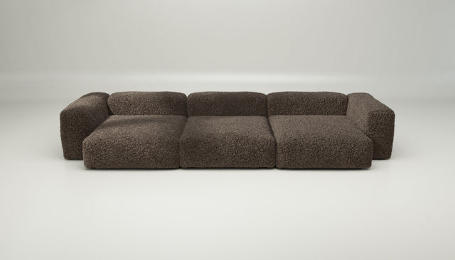 vetsak | Sofa Set 05 - doodle - cacao | Modular Sofa | 5 Seater | Big Sofa | Corner Sofa
