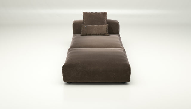 vetsak | Sofa Set 07 - Sun Lounger - suave - espresso | Modular Sofa | 2 Seater | Daybed | Chaiselounge