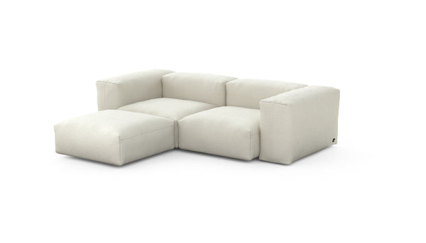 Preset three module chaise sofa - linen - platinum - 230cm x 199cm