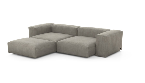 Preset three module chaise sofa - pique - stone - 272cm x 220cm