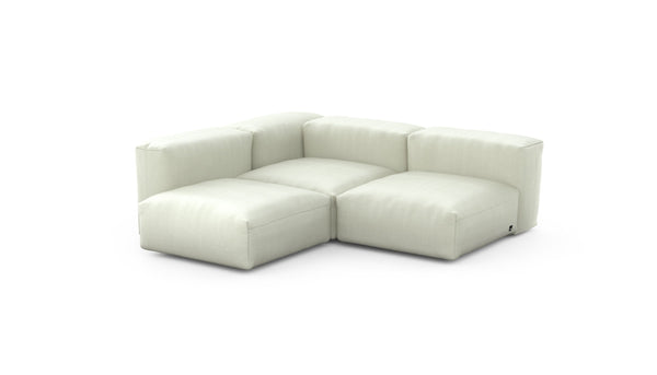 Preset three module corner sofa - herringbone - beige - 199cm x 199cm