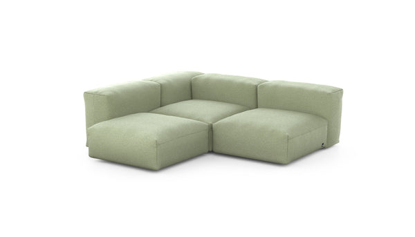 Preset three module corner sofa - linen - olive - 199cm x 199cm