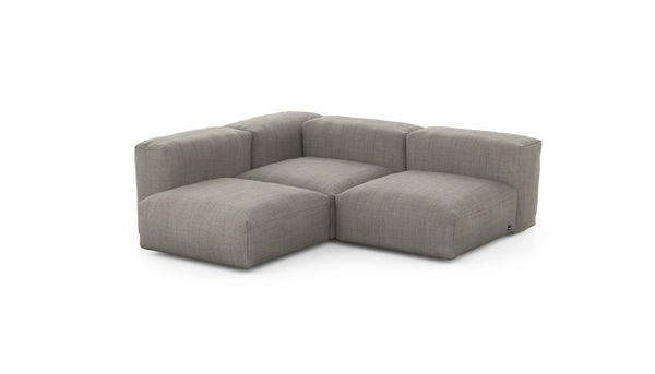 Preset three module corner sofa - pique - stone - 199cm x 199cm