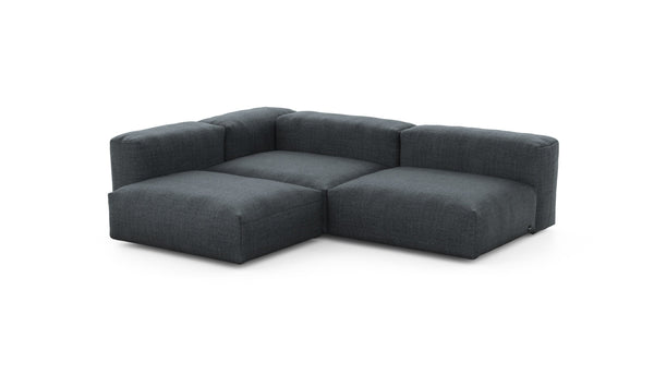 Preset three module corner sofa - pique - dark grey - 220cm x 220cm