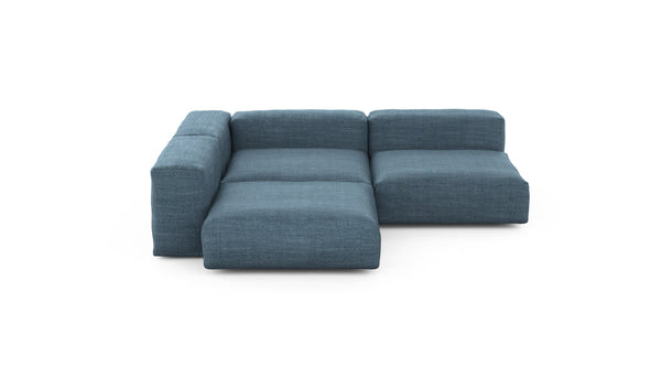 Preset three module corner sofa - pique - dark blue - 241cm x 241cm