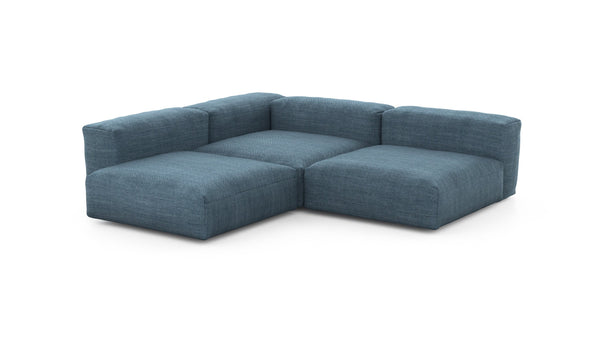 Preset three module corner sofa - pique - dark blue - 241cm x 241cm