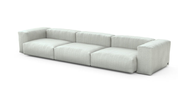 Preset three module sofa - herringbone - light grey - 377cm x 115cm