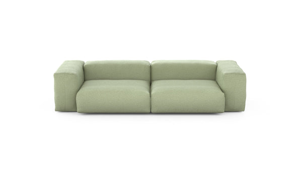 Preset two module sofa - linen - olive - 272cm x 115cm