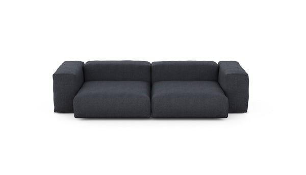Preset two module sofa - herringbone - dark grey - 272cm x 136cm