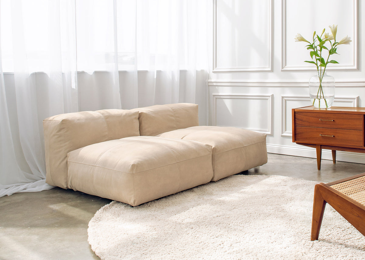 Vetsak Corner Sofa L Leather beige vetsak®