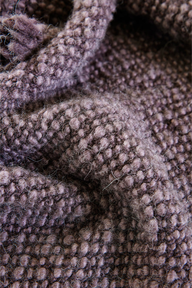 blanket - wooly - plum - 180cm x 130cm