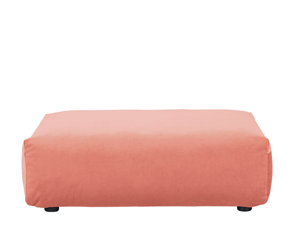 sofa seat - 105x84 - velvet - peach
