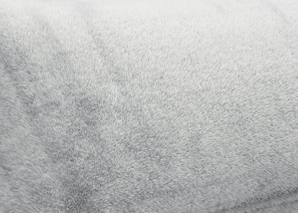 sofa seat cover - 105x105 - faux - fur - grey
