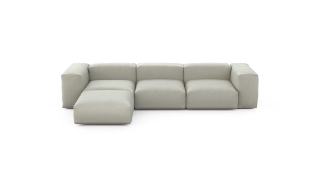 Preset four module chaise sofa - linen - stone - 314cm x 199cm