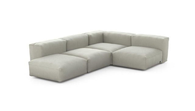 Preset four module corner sofa - linen - stone - 199cm x 283cm