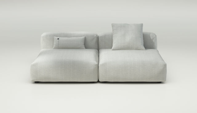 vetsak | Sofa Set 01 Large - herringbone - light grey | Modular Sofa | 3.5 Seater