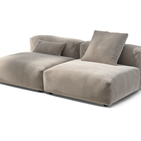 vetsak | Sofa Set 01 Large - Cord Velour - Platinum | Modular Sofa | 3 ...