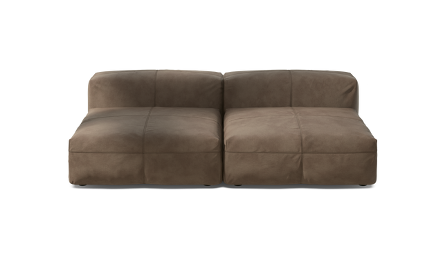 vetsak | Sofa Set 01 Large - Leather - Cacao | Modular Sofa | 3.5 Seater