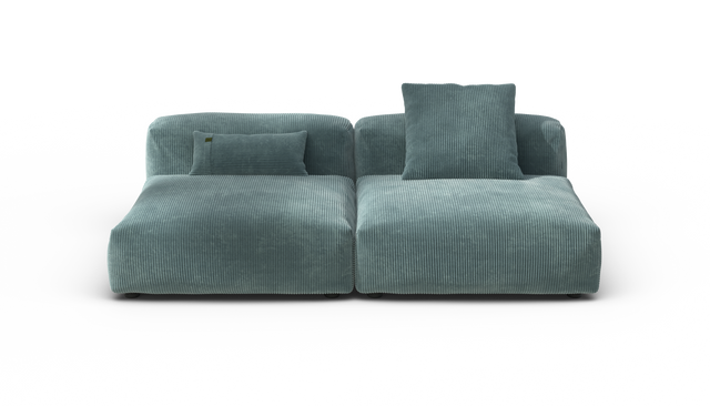 vetsak | Sofa Set 01 Large - Cord Velour - Mint | Modular Sofa | 3.5 Seater