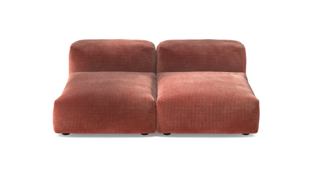 vetsak | Sofa Set 01 Medium - Cord Velour - Brick | Modular Sofa | 2.5 Seater