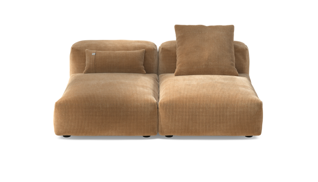 vetsak | Sofa Set 01 Medium - Cord Velour - Camel | Modular Sofa | 2.5 Seater