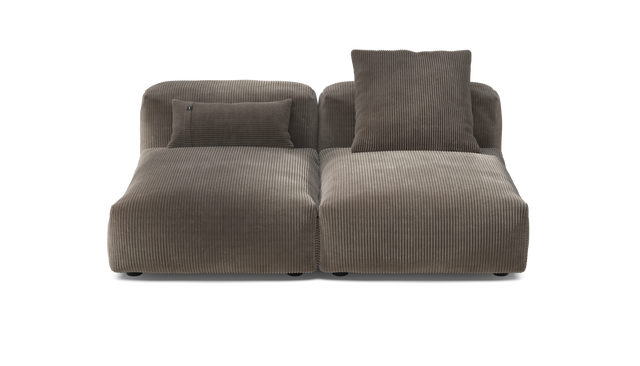 vetsak | Sofa Set 01 Medium - Cord Velour - Mocha | Modular Sofa | 2.5 Seater