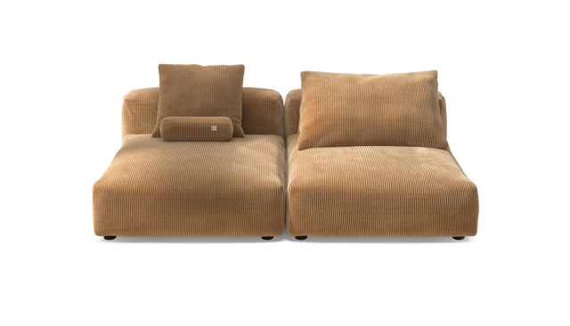 vetsak | Sofa Set 01 XLarge - Cord Velour - Camel | Modular Sofa | 3.5 Seater