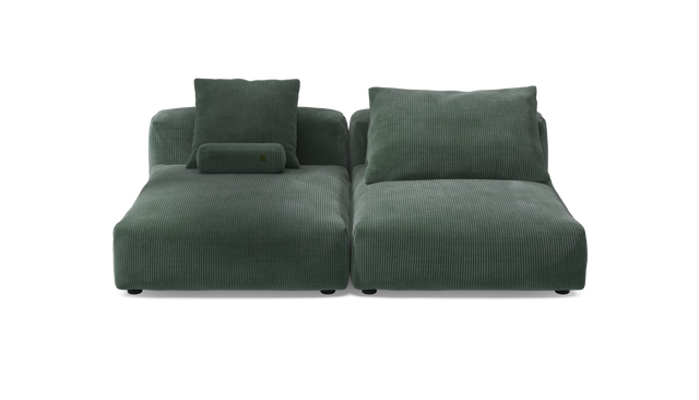 vetsak | Sofa Set 01 XLarge - Cord Velour - Hunter | Modular Sofa | 3.5 Seater