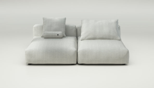 vetsak | Sofa Set 01 XLarge - herringbone - light grey | Modular Sofa | 3.5 Seater