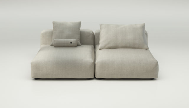 vetsak | Sofa Set 01 XLarge - herringbone - stone | Modular Sofa | 3.5 Seater