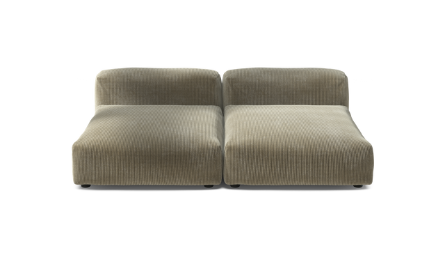 vetsak | Sofa Set 01 XLarge - Cord Velour - Khaki | Modular Sofa | 3.5 Seater