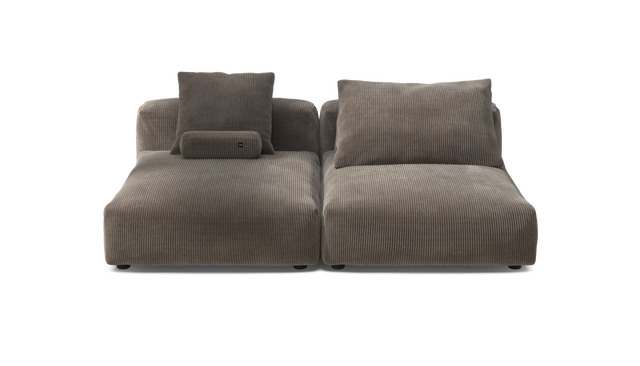 vetsak | Sofa Set 01 XLarge - Cord Velour - Mocha | Modular Sofa | 3.5 Seater