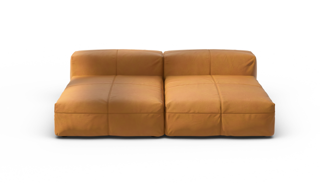 vetsak | Sofa Set 01 XLarge - Leather - Brown | Modular Sofa | 3.5 Seater