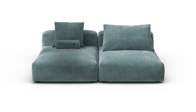vetsak | Sofa Set 01 XLarge - Cord Velour - Mint | Modular Sofa | 3.5 Seater