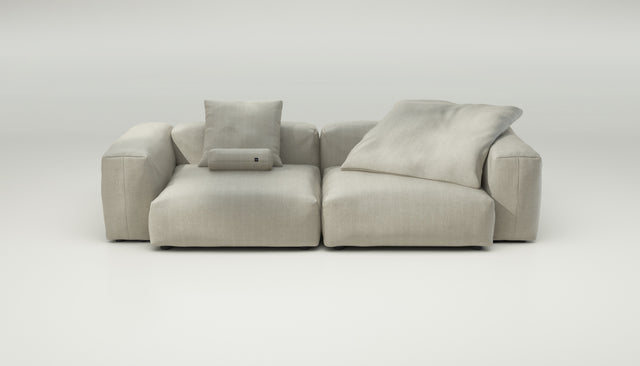 vetsak | Sofa Set 02 Large - herringbone - stone | Modular Sofa | 3.5 Seater | Big Sofa