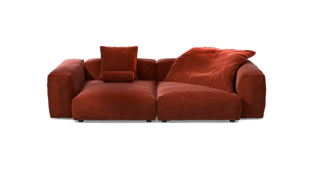 vetsak | Sofa Set 02 Large - Suave - Saffron | Modular Sofa | 3.5 Seater | Big Sofa