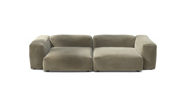 vetsak | Sofa Set 02 Large - Cord Velour - Khaki | Modular Sofa | 3.5 Seater | Big Sofa
