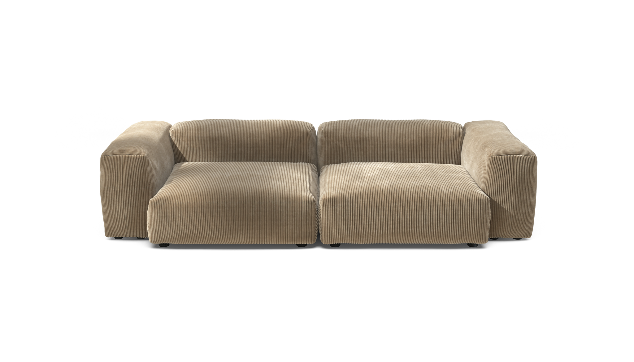 vetsak | Sofa Set 02 Large - Cord Velour - Sand | Modular Sofa