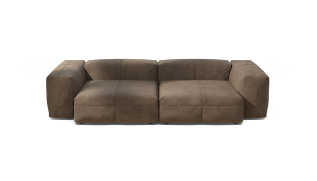 vetsak | Sofa Set 02 Large - Leather - Cacao | Modular Sofa | 3.5 Seater | Big Sofa