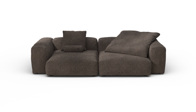 vetsak | Sofa Set 02 Large - Nub - Walnut | Modular Sofa | 3.5 Seater | Big Sofa