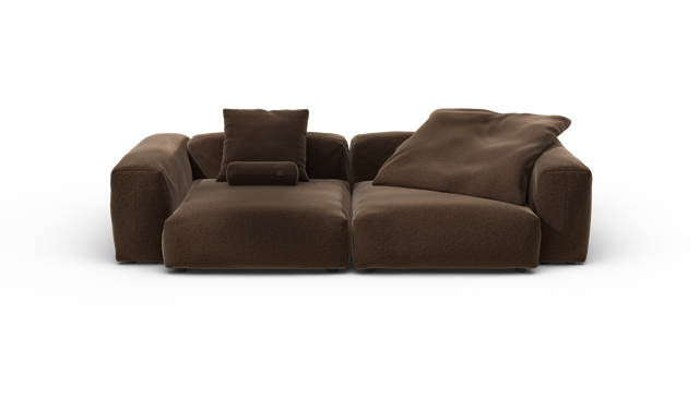 vetsak | Sofa Set 02 Large - Pebble - Umber | Modular Sofa | 3.5 Seater | Big Sofa