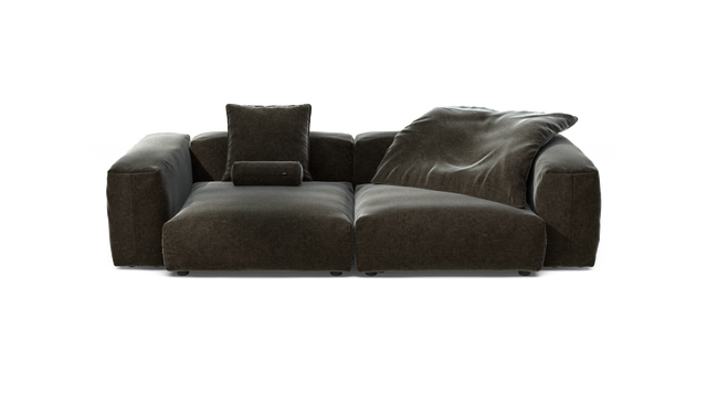 vetsak | Sofa Set 02 Large - Suave - Anthracite | Modular Sofa | 3.5 Seater | Big Sofa